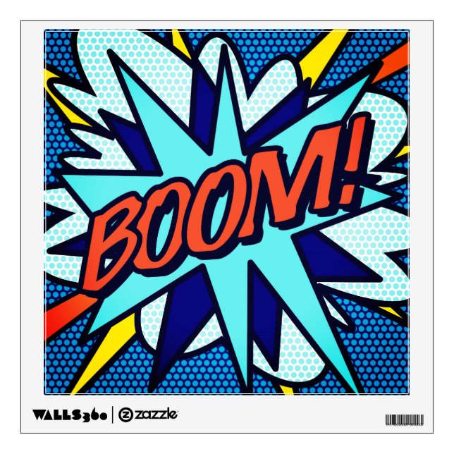 BOOM Fun Retro Comic Book Pop Art Wall Decal (Front)
