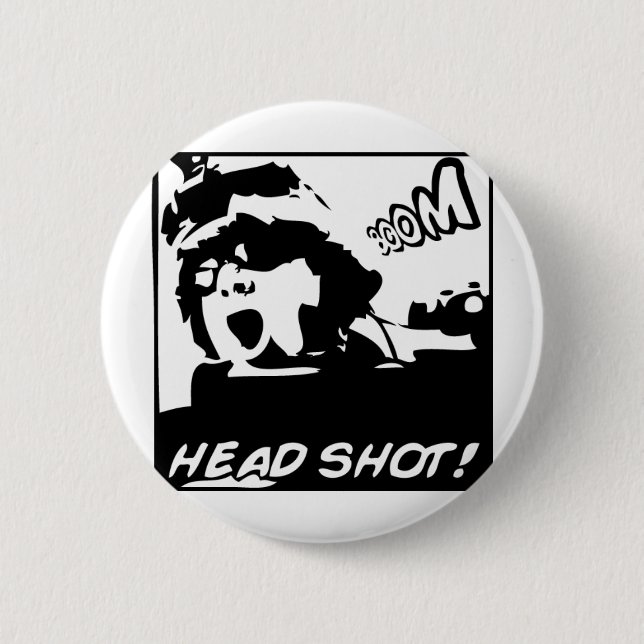 BOOM! Headshot! Pinback Button (Front)