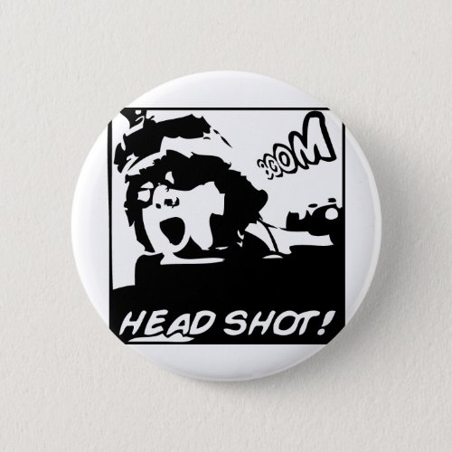 BOOM Headshot Pinback Button