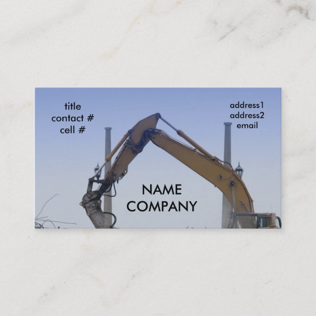 boom hydralics business card (Front)