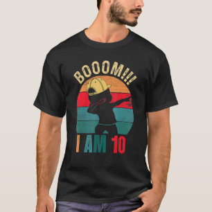 Boom I Am 10 Years Old Dabbing Boys Kids 10th Birt T-Shirt