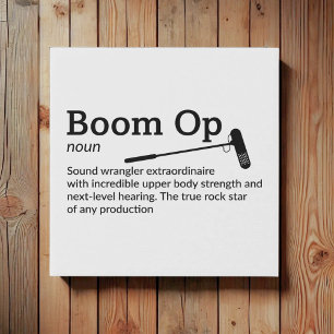 Boom Op Definition Film Crew Decor 10" x 10" Faux Canvas Print