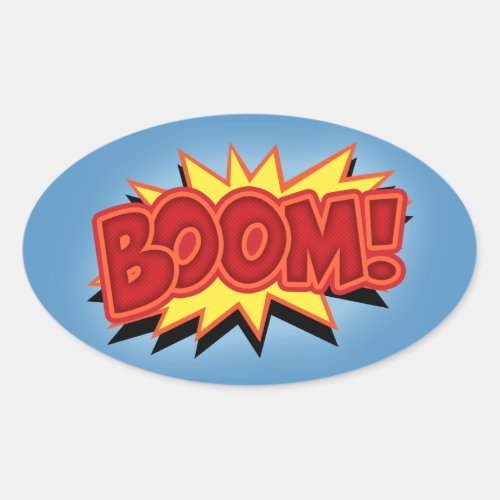 Boom Oval Sticker