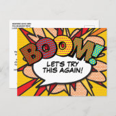BOOM Postponed Change of Date Comic Book Pop Art Announcement Postcard (Front/Back)