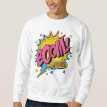 BOOM POW Comic Sweatshirt – Retro Pop Art Explosio