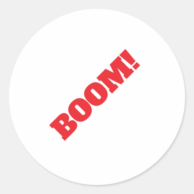 BOOM Professional elegant modern minimalist plain Classic Round Sticker (Front)