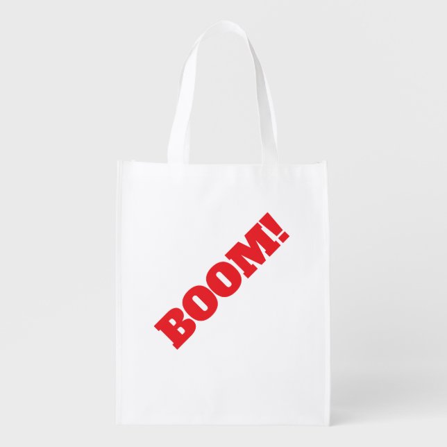 BOOM Professional elegant modern minimalist plain Grocery Bag (Front)