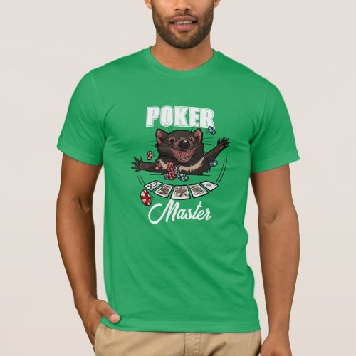 Boom Royal Flush Tasmanian Devil Poker Cartoon T_Shirt