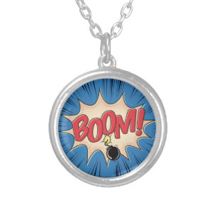Boom! Silver Plated Necklace