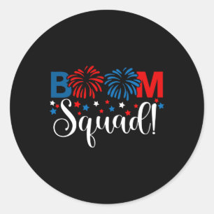 Boom Squad 4th Of July Shirt Fireworks Independenc Classic Round Sticker