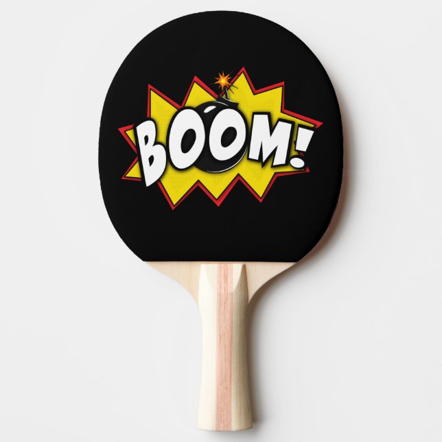 Boom Superhero Comic Action Words Ping Pong Paddle (Front)