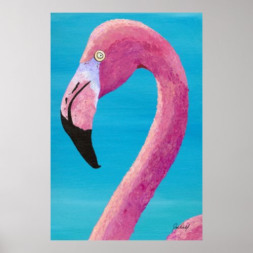 Boom Te Flamingo _ By Just Dahl Poster
