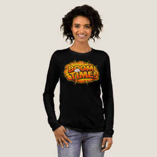 Boom Time Comic Pop Art Long Sleeve T-Shirt Tri-Blend Shirt