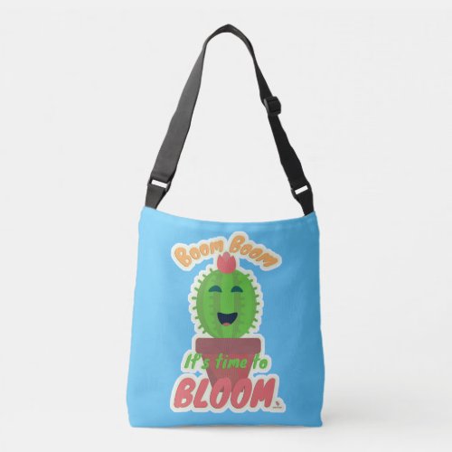 Boom Time To Bloom Funny Cactus Fun Art Crossbody Bag