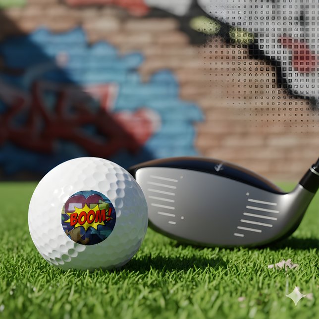 Boom! Unleash Your Swing with Bold Comic Energy Golf Balls (Creator Uploaded)