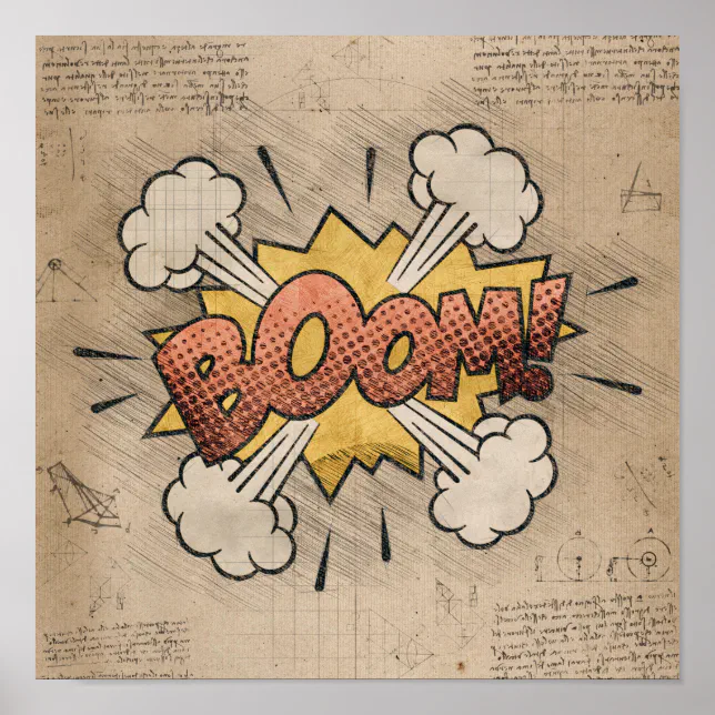 boom pop art drawing