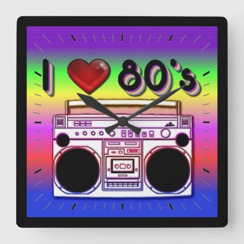 Boombox 80s Retro 80s Wall Clock