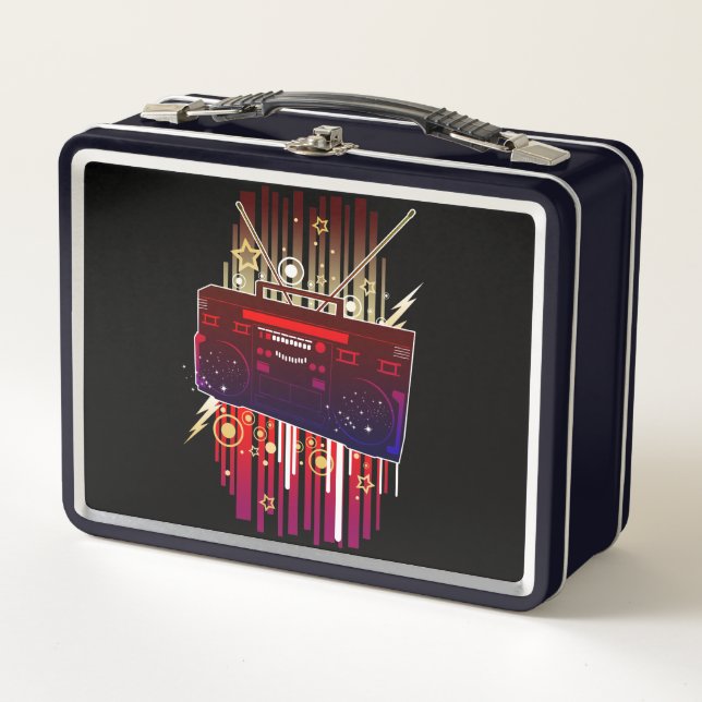 Boombox Blast  Metal Lunch Box (Front)
