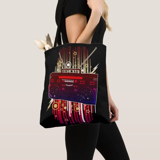 Boombox Blast Tote Bag (Close Up)