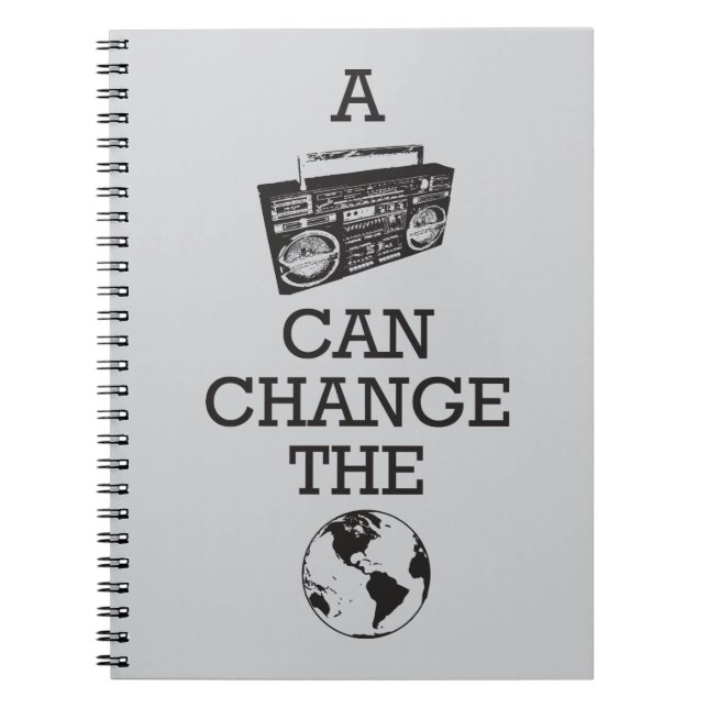 Boombox Can Change the World Notebook (Front)