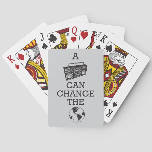 Boombox Can Change the World Poker Cards (Back)