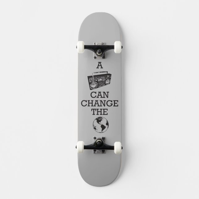 Boombox Can Change the World Skateboard Deck (Front)