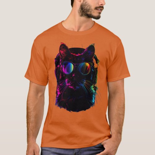 Boombox Cat DJ T_Shirt