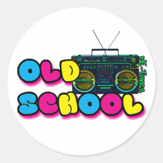 Boombox Classic Round Sticker