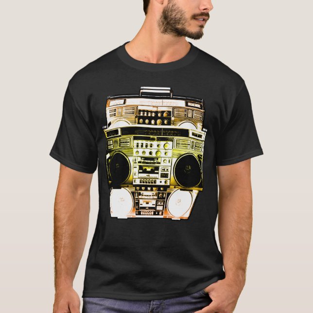 Boombox Color Fade ( Gold ) T-Shirt (Front)