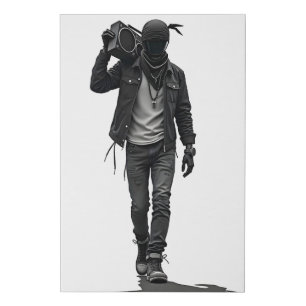 Boombox Faux Canvas Print