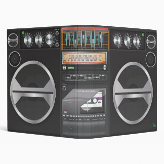 Boombox Ghetto Blaster 3 Ring Binder