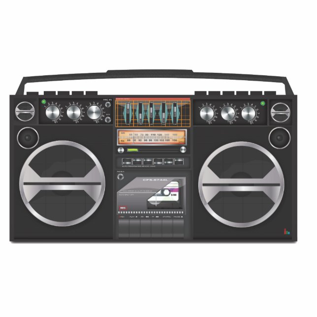 Boombox Ghetto Blaster Cutout (Front)