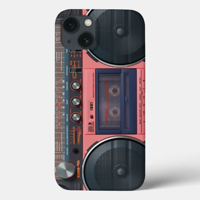 Boombox Ghettoblaster Retro Case-Mate iPhone Case (Back)