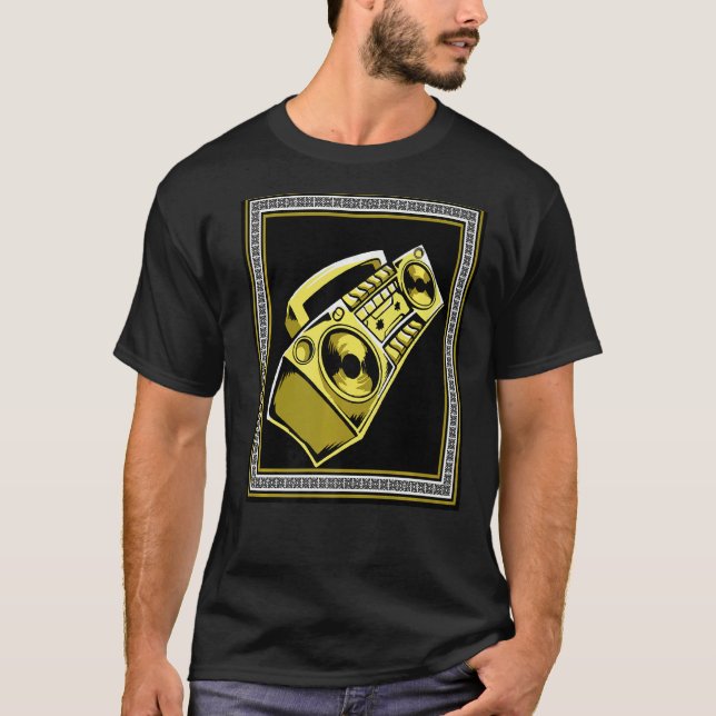 Boombox Ghettoblaster Stereo Hip Hop Drip  Urban S T-Shirt (Front)