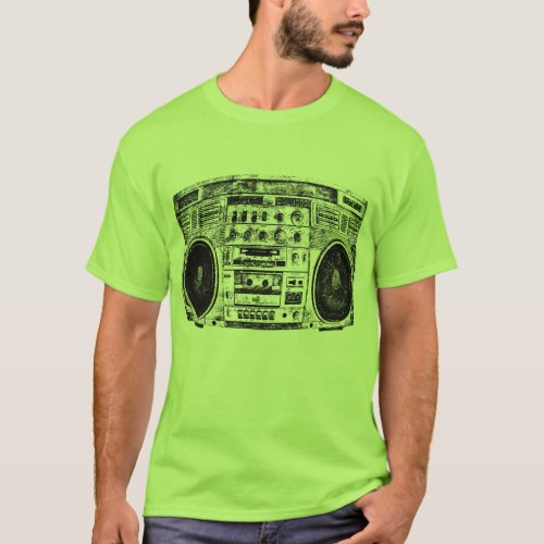 Boombox graffiti T_Shirt