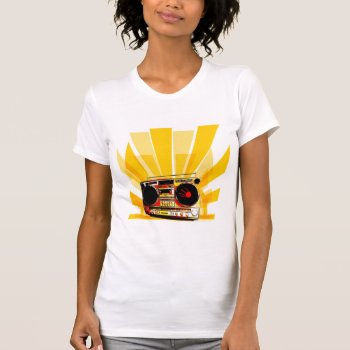 Boombox Graphic T-shirt by Method77 at Zazzle