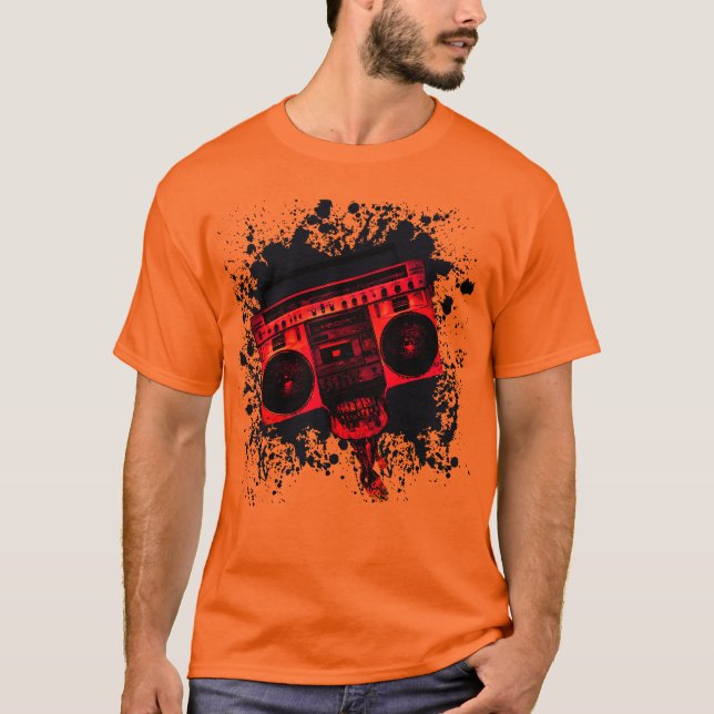 BoomBox Head Splattered T-Shirt (Front)