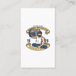 Boombox Hipster Club Business Card