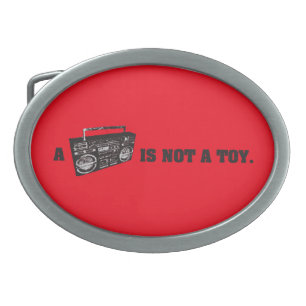 Boombox Is Not a Toy Oval Belt Buckle