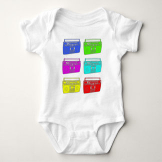 BOOMBOX multi color raver Baby Bodysuit