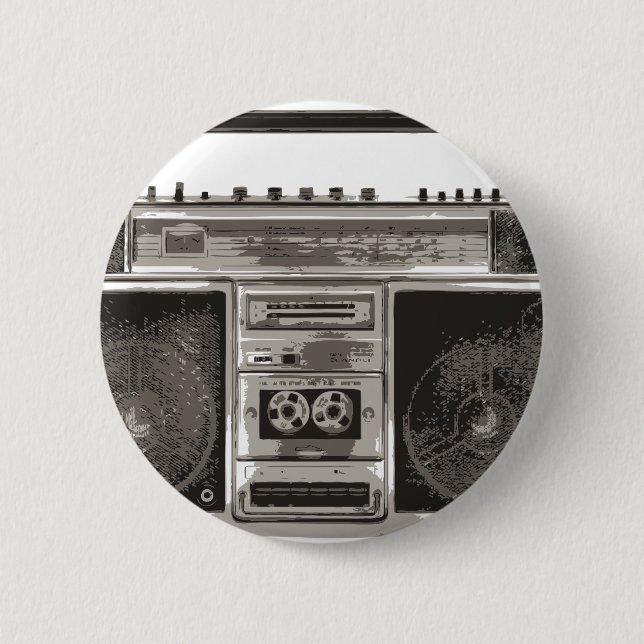 Boombox Pinback Button (Front)