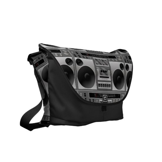 Boombox Radio Graphic Courier Bag
