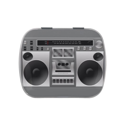 Boombox Radio Graphic Jelly Belly Candy Tin (Top)