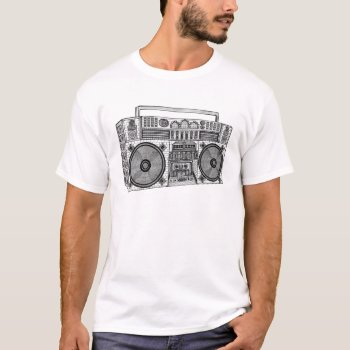 Boombox T-shirt by elihelman at Zazzle