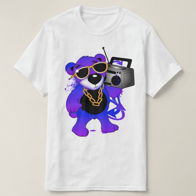 Boombox Teddy!  T-Shirt (Design Front)