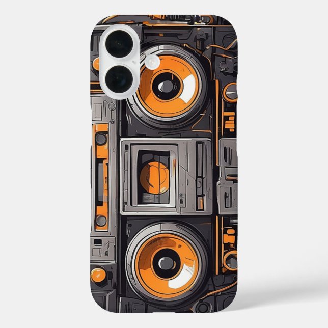 Boombox Time Machine iPhone Case (Back)