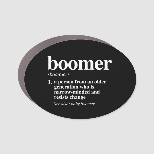 Boomer Definition Car Magnet (Front)
