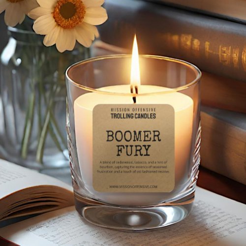 Boomer Humor Candle Labels