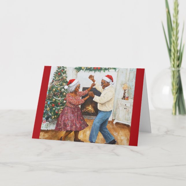 Boomer Joyful Holiday Dance Christmas Card (Front)