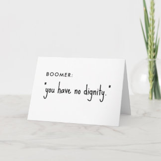 boomer no diggity joke card